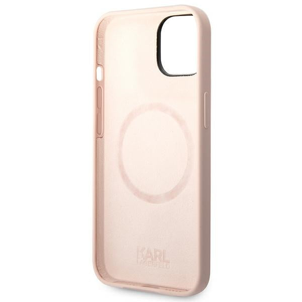 Karl Lagerfeld KLHMP14MSSKCI iPhone 14 Plus 6.7 "hardcase light pink / light pink Silicone Karl & Choupette Magsafe