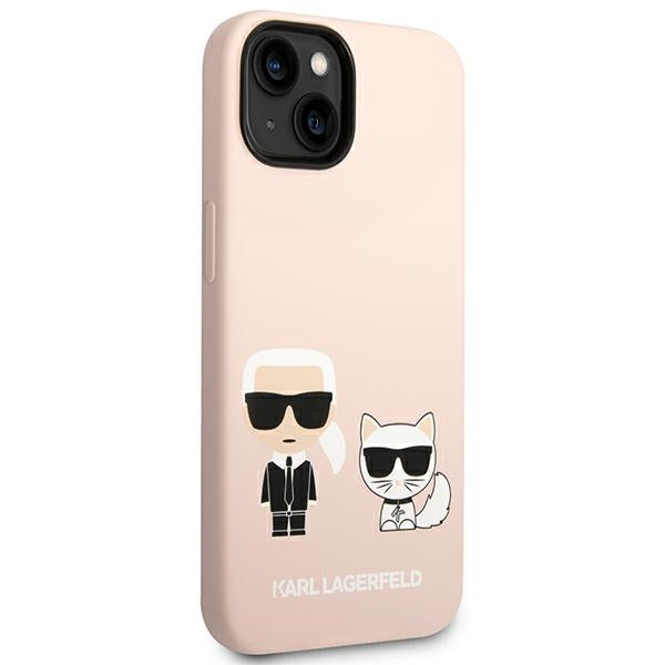 Karl Lagerfeld KLHMP14MSSKCI iPhone 14 Plus 6.7 "hardcase light pink / light pink Silicone Karl &amp; Choupette Magsafe