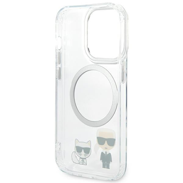 Karl Lagerfeld KLHMP14XHKCT iPhone 14 Pro Max 6.7 &quot;hardcase transparent / transparent Karl &amp; Choupette Aluminum Magsafe