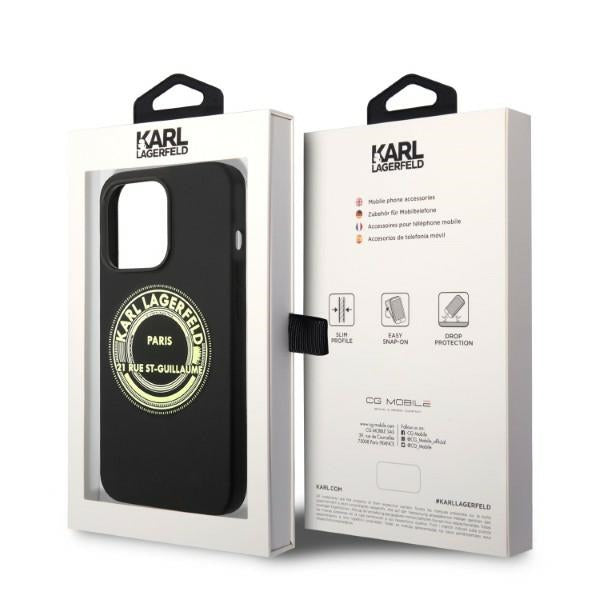 Karl Lagerfeld Silicone RSG case for iPhone 14 Pro - black