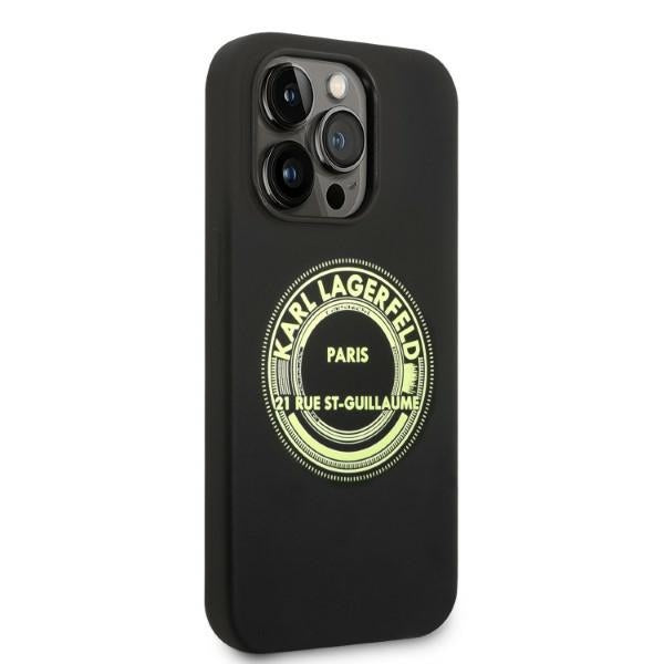 Karl Lagerfeld Silicone RSG case for iPhone 14 Pro - black