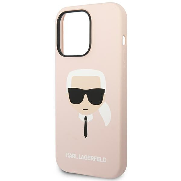Karl Lagerfeld KLHCP14XSLKHLP iPhone 14 Pro Max 6.7 "hardcase pink / pink Silicone Karl`s Head