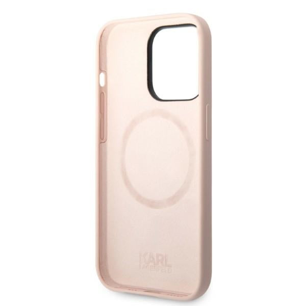 Karl Lagerfeld KLHMP14LSSKCI iPhone 14 Pro 6.1 "hardcase light pink / light pink Silicone Karl &amp; Choupette Magsafe