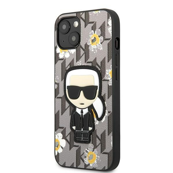 Karl Lagerfeld Flower Ikonik Karl case for iPhone 13 mini - gray