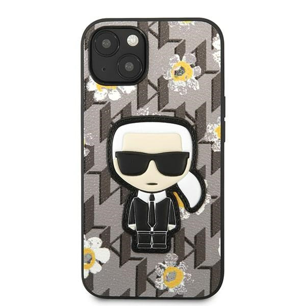 Karl Lagerfeld Flower Ikonik Karl case for iPhone 13 mini - gray