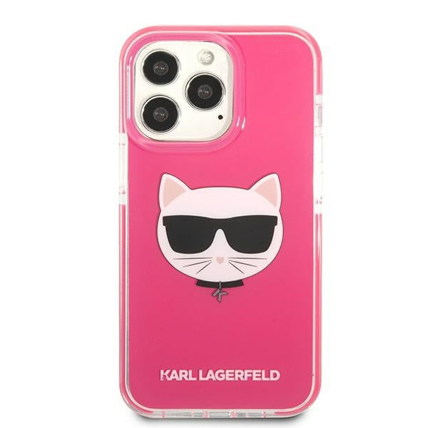Karl Lagerfeld Choupette Head case for iPhone 13 Pro Max - fuchsia