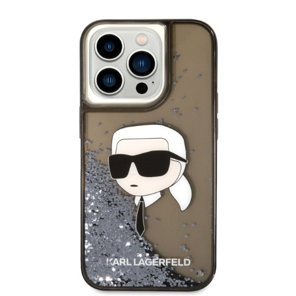 Karl Lagerfeld KLHCP14LLNKHCK iPhone 14 Pro 6.1" black/black hardcase Glitter Karl Head