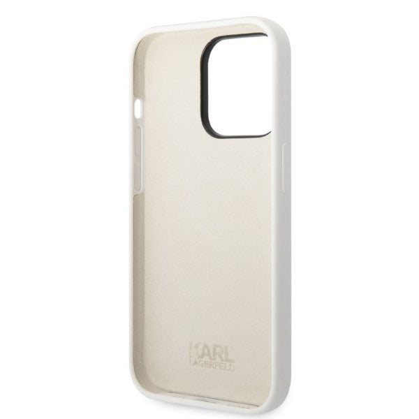 Karl Lagerfeld KLHCP14LSNCHBCH iPhone 14 Pro 6.1" hardcase white/white Silicone Choupette