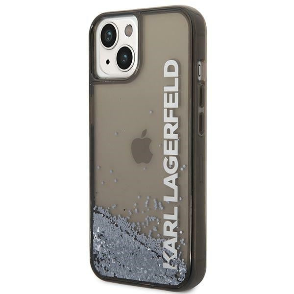 Karl Lagerfeld Liquid Glitter Elong case for iPhone 14 Plus - black
