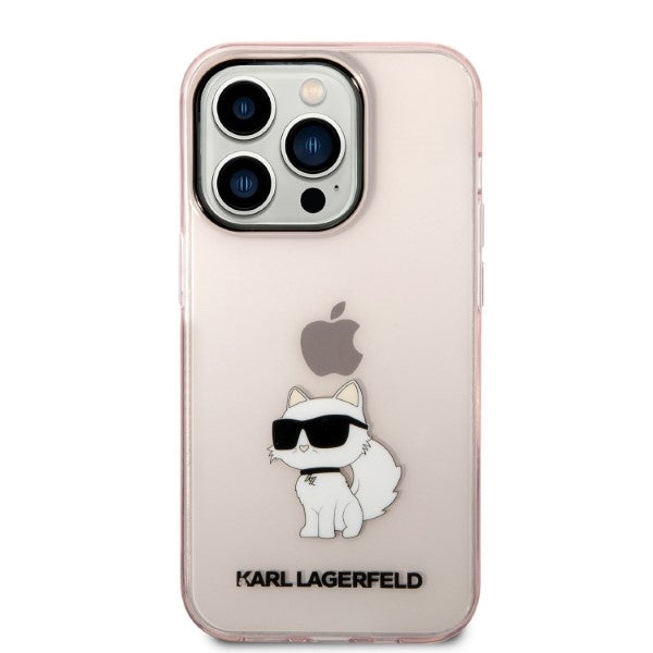 Karl Lagerfeld Ikonik Choupette case for iPhone 14 Pro Max - pink