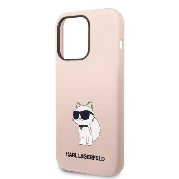 Karl Lagerfeld Silicone Choupette case for iPhone 14 Pro Max - pink