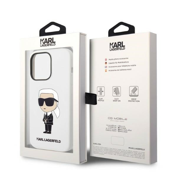 Karl Lagerfeld Silicone Ikonik case for iPhone 14 Pro Max - white