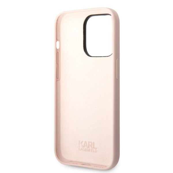 Karl Lagerfeld Silicone Ikonik case for iPhone 14 Pro Max - pink