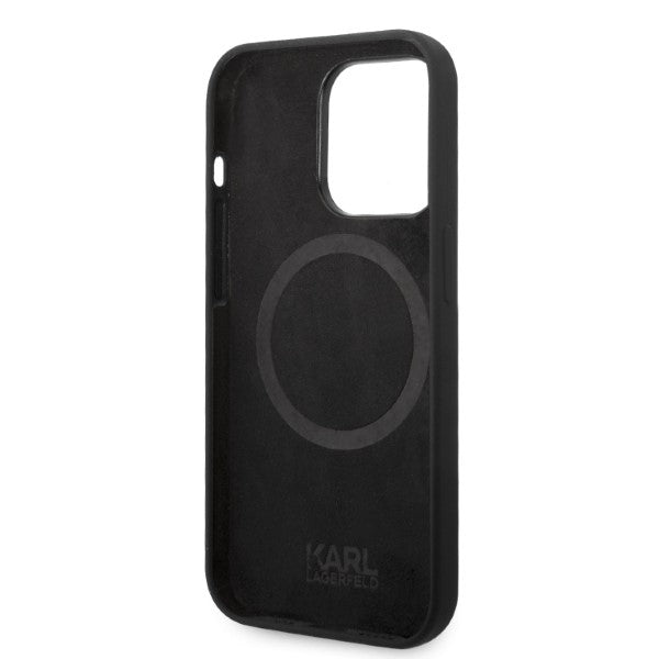 Karl Lagerfeld Silicone Ikonik MagSafe case for iPhone 14 Pro - black