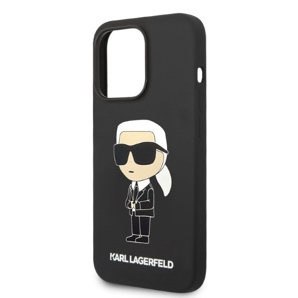 Karl Lagerfeld Silicone Ikonik MagSafe case for iPhone 14 Pro - black