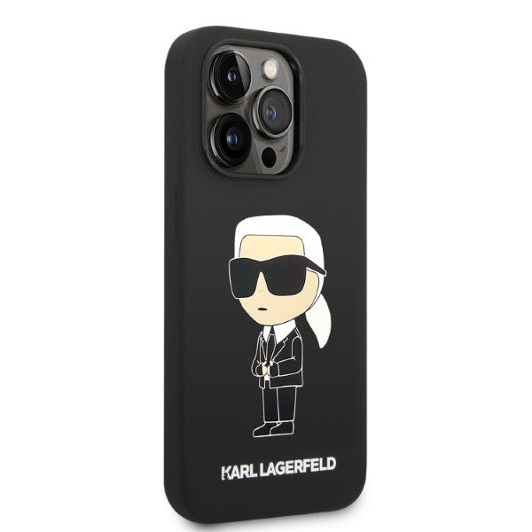 Karl Lagerfeld Silicone Ikonik MagSafe case for iPhone 14 Pro - black