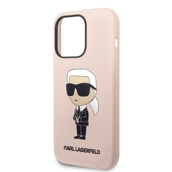 Karl Lagerfeld Silicone Ikonik MagSafe case for iPhone 14 Pro - pink