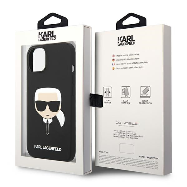 Karl Lagerfeld Silicone Karl's Head MagSafe case for iPhone 14 Plus - black