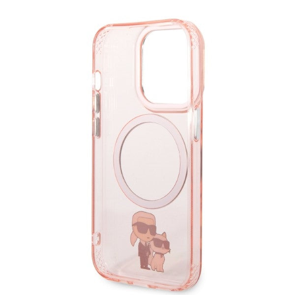 Karl Lagerfeld Iconic Karl&Choupette MagSafe case for iPhone 14 Pro Max - pink