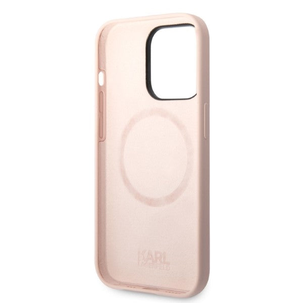 Karl Lagerfeld KLHMP14XSSKCI iPhone 14 Pro Max 6.7" hardcase light pink/light pink Silicone Karl &amp; Choupette Magsafe