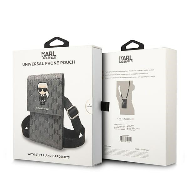Karl Lagerfeld Ikonik Karl Monogram Patch bag - silver