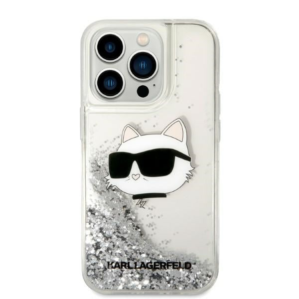 Karl Lagerfeld KLHCP14LLNHCCS iPhone 14 Pro 6.1" silver/silver hardcase Glitter Choupette Head