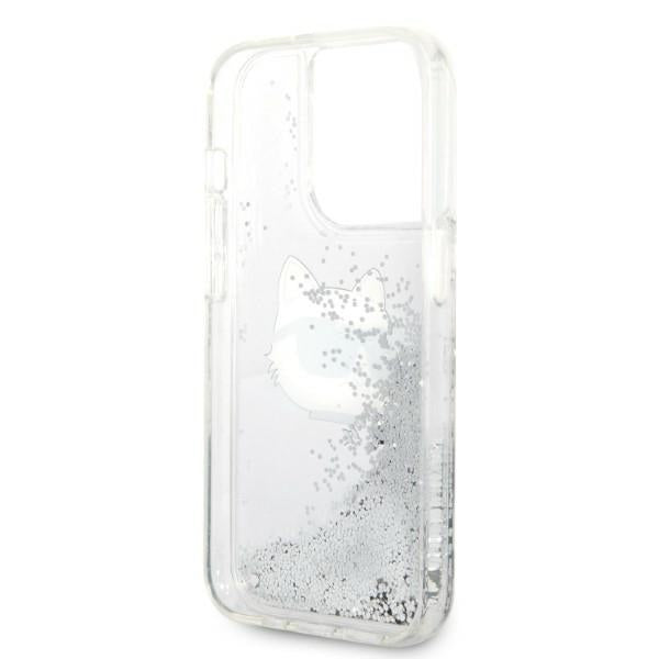 Karl Lagerfeld KLHCP14LLNHCCS iPhone 14 Pro 6.1" silver/silver hardcase Glitter Choupette Head