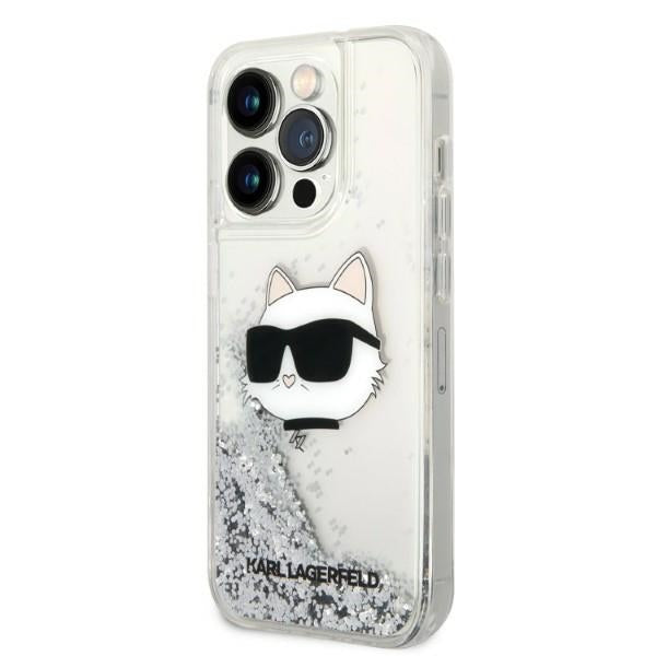 Karl Lagerfeld KLHCP14LLNHCCS iPhone 14 Pro 6.1" silver/silver hardcase Glitter Choupette Head