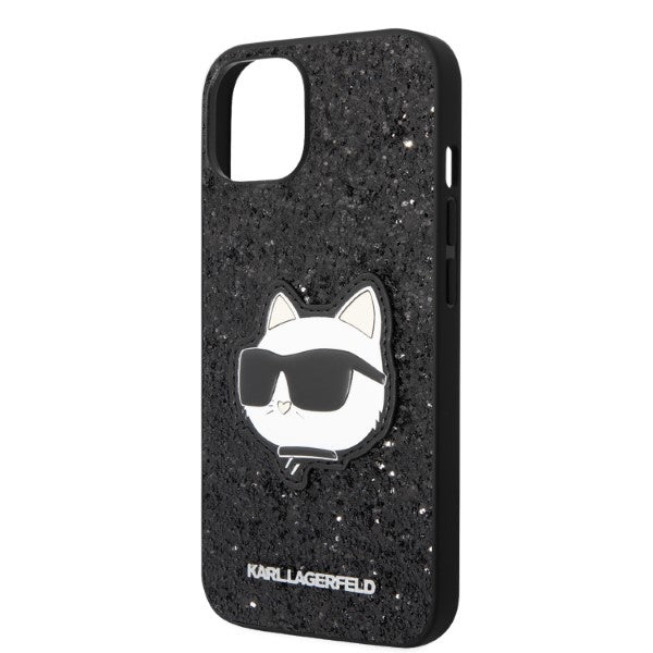 Karl Lagerfeld KLHCP14MG2CPK iPhone 14 Plus 6.7" black/black hardcase Glitter Choupette Patch