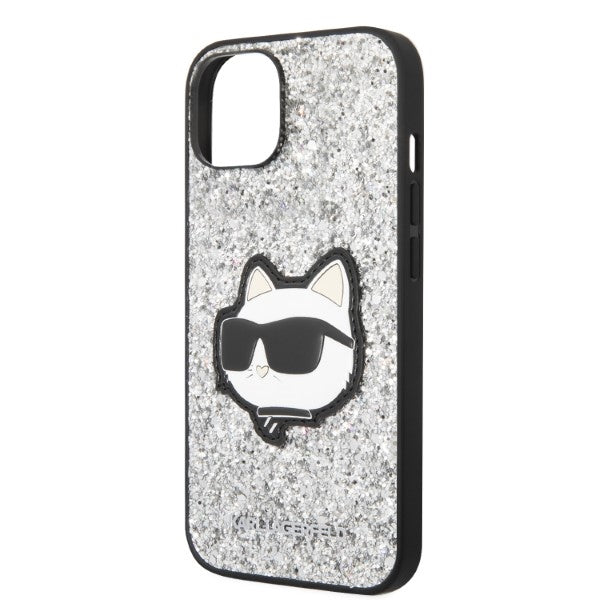 Karl Lagerfeld KLHCP14MG2CPS iPhone 14 Plus 6.7" silver/silver hardcase Glitter Choupette Patch