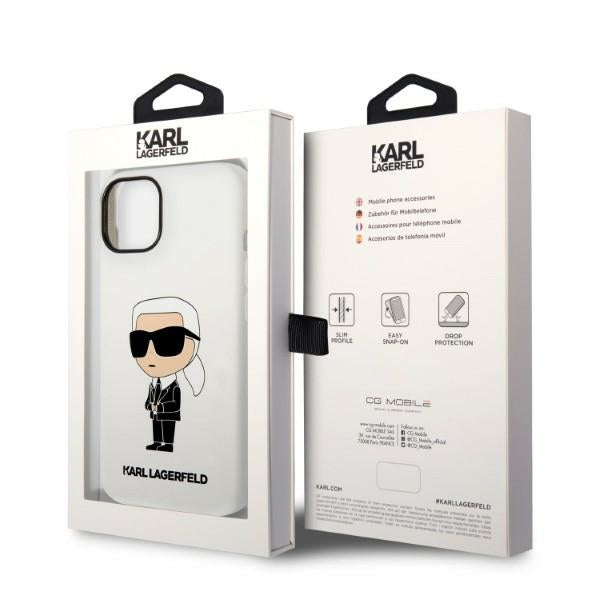 Karl Lagerfeld KLHCP14MSNIKBCH iPhone 14 Plus 6.7" hardcase white/white Silicone Ikonik