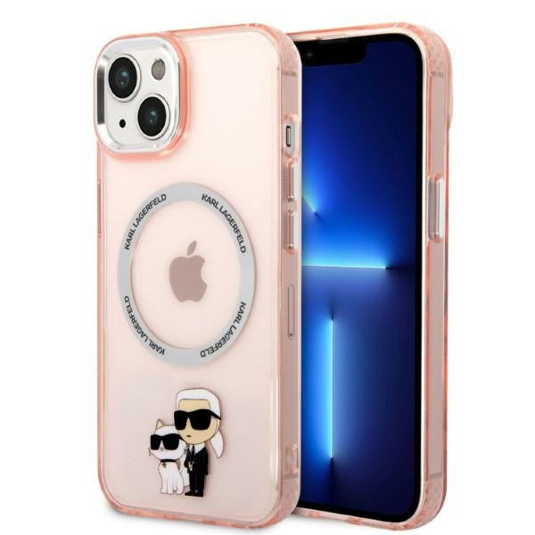 Karl Lagerfeld KLHMP14MHNKCIP iPhone 14 Plus 6.7" hardcase pink/pink Iconic Karl&amp;Choupette Magsafe