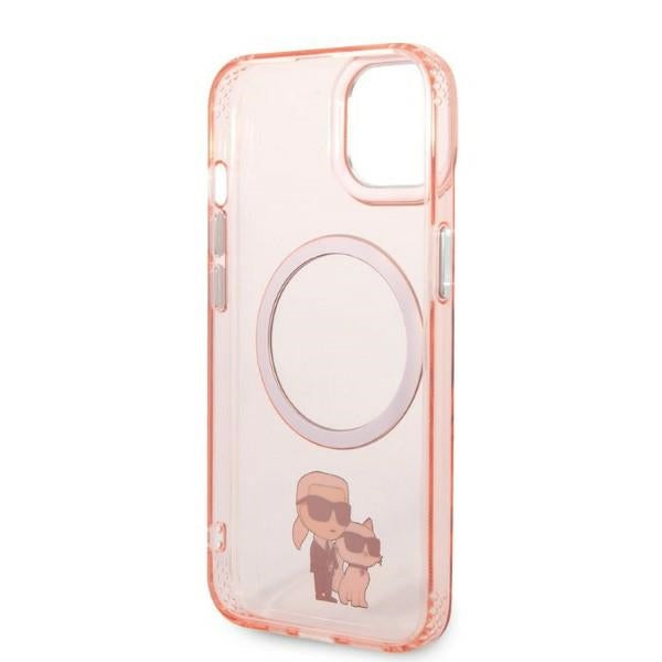 Karl Lagerfeld KLHMP14SHNKCIP iPhone 14 6.1" hardcase pink/pink Iconic Karl&amp;Choupette Magsafe