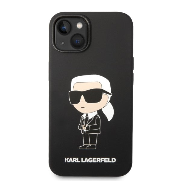 Karl Lagerfeld KLHMP14MSNIKBCK iPhone 14 Plus 6.7" hardcase black/black Silicone Ikonik Magsafe