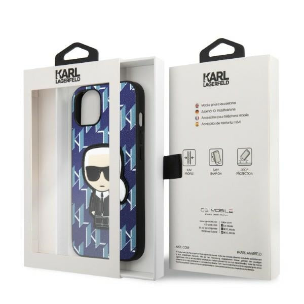 Karl Lagerfeld KLHCP13MPMNIKBL iPhone 13 6.1" hardcase blue/blue Monogram Ikonik Patch