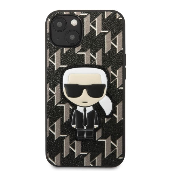 Karl Lagerfeld KLHCP13SPMNIKBK iPhone 13 mini 5.4" hardcase black/black Monogram Ikonik Patch