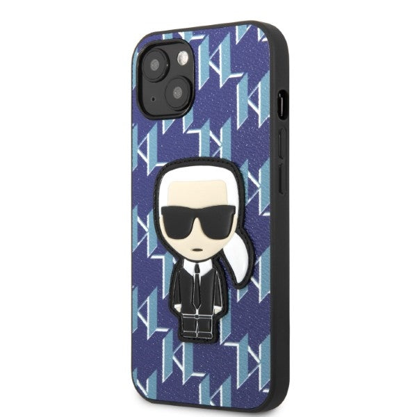 Karl Lagerfeld KLHCP13SPMNIKBL iPhone 13 mini 5.4" hardcase blue/blue Monogram Ikonik Patch
