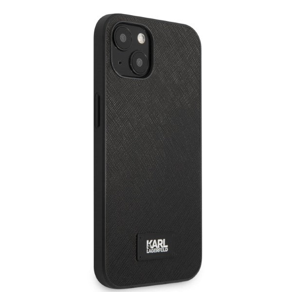 Karl Lagerfeld KLHCP13SSFMP2K iPhone 13 mini 5.4" hardcase black/black Saffiano Plaque