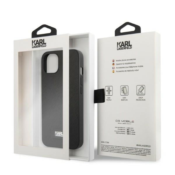 Karl Lagerfeld KLHCP13SSFMP2K iPhone 13 mini 5.4" hardcase black/black Saffiano Plaque