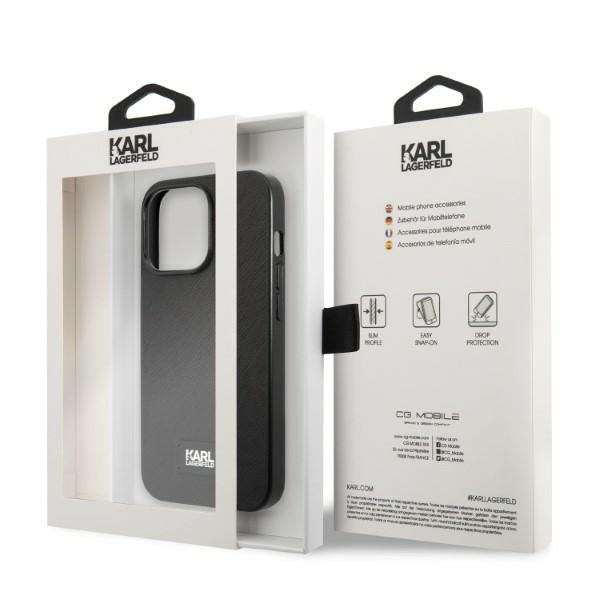 Karl Lagerfeld KLHCP13XSFMP2K iPhone 13 Pro Max 6.7" hardcase black/black Saffiano Plaque