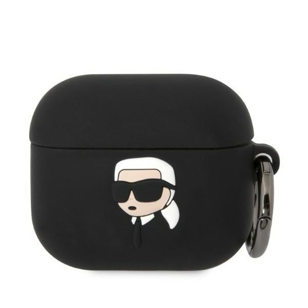 Karl Lagerfeld Silicone Karl Head 3D Case for AirPods 3 - Black