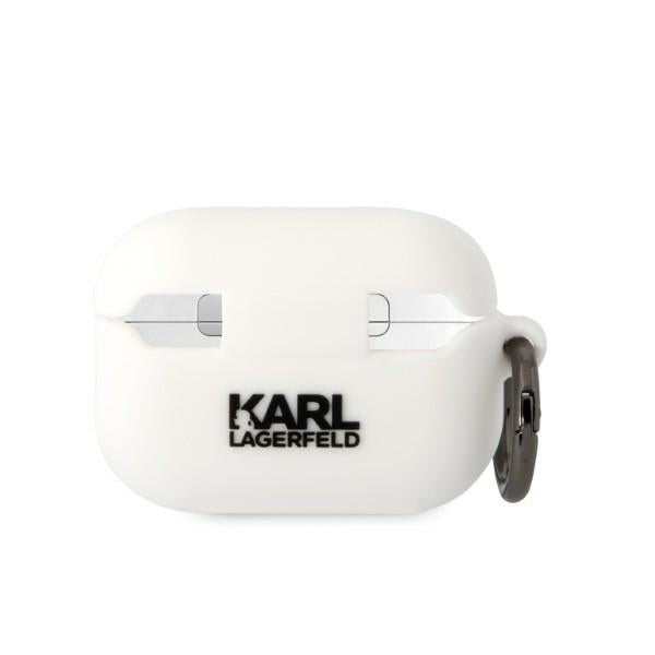 Karl Lagerfeld KLAP2RUNCHH AirPods Pro 2 cover white/white Silicone Choupette Head 3D