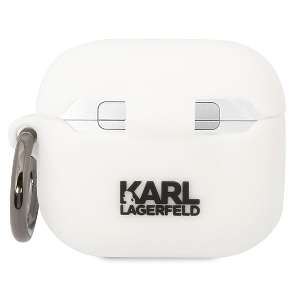 Karl Lagerfeld KLACA3SILKCW AirPods 3 cover white/white Silicone Karl &amp; Choupette