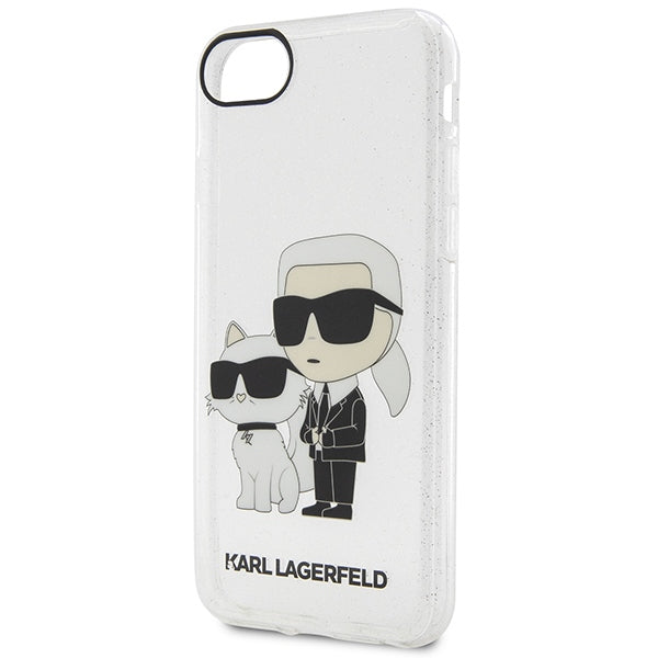 Karl Lagerfeld KLHCI8HNKCTGT iPhone 7/8/ SE 2020 / SE 2022 transparent hardcase Gliter Karl&amp;Choupette