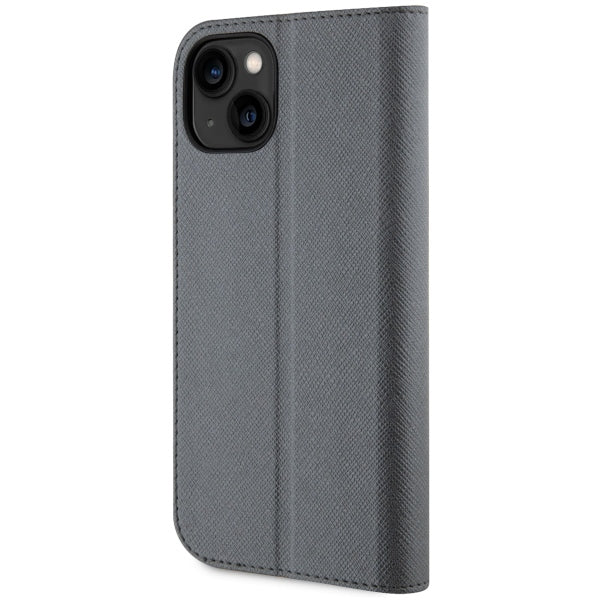 Karl Lagerfeld KLBKP14SSANKCPG iPhone 14 6.1" bookcase silver/silver Saffiano Karl & Choupette