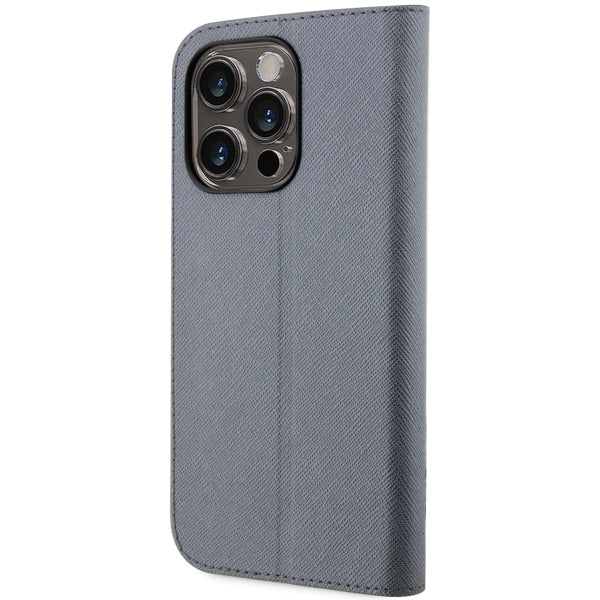 Karl Lagerfeld KLBKP14XSANKCPG iPhone 14 Pro Max 6.7" bookcase silver/silver Saffiano Karl &amp; Choupette