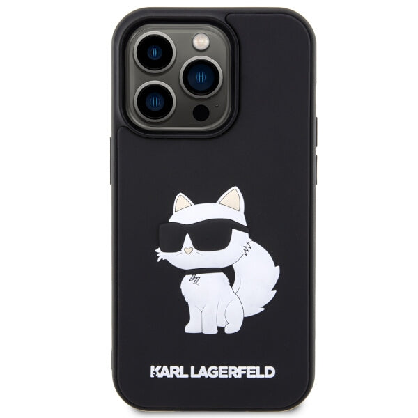 Karl Lagerfeld KLHCP14L3DRKHNK iPhone 14 Pro 6.1" black/black hardcase Rubber Choupette 3D