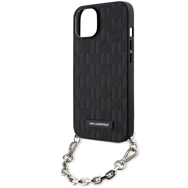 Karl Lagerfeld KLHCP14SSACKLHPK iPhone 14 6.1" black/black hardcase Saffiano Monogram Chain