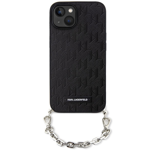 Karl Lagerfeld KLHCP14SSACKLHPK iPhone 14 6.1" black/black hardcase Saffiano Monogram Chain