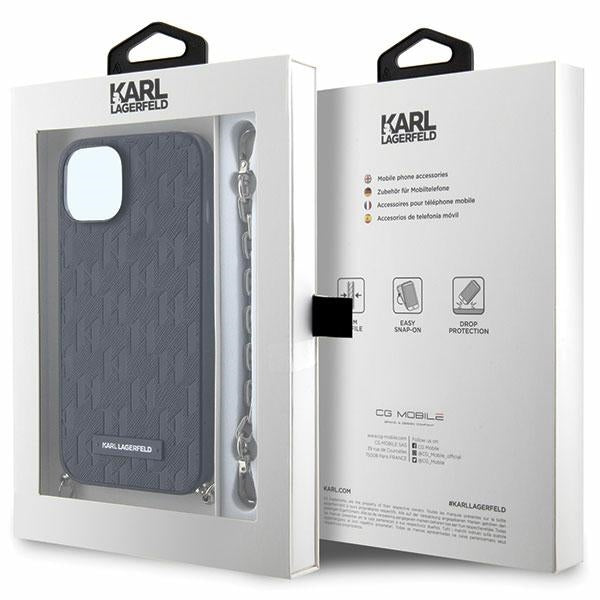 Karl Lagerfeld KLHCP14SSACKLHPK iPhone 14 6.1" black/black hardcase Saffiano Monogram Chain